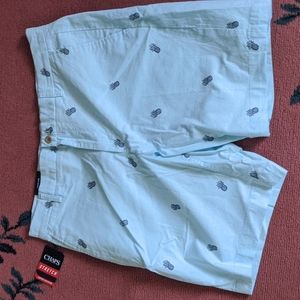 Chaps Men's Printed Stretch Twill Flat Front Shorts Size 36